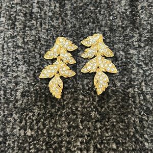 Nolan Miller goldtone rhinestone earrings